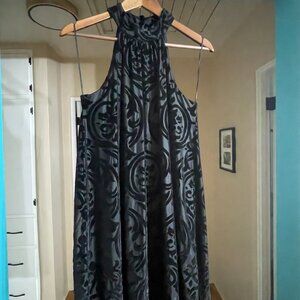 Black Velvet Mixed Media Francescas Mini Dress